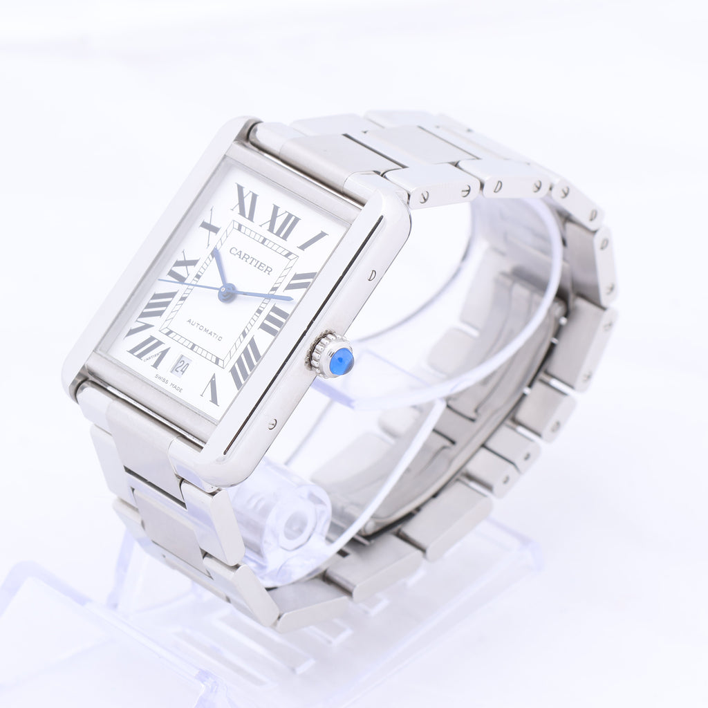 Cartier Tank Solo W5200028 3515780917TX SS AT Silver-Face Watch