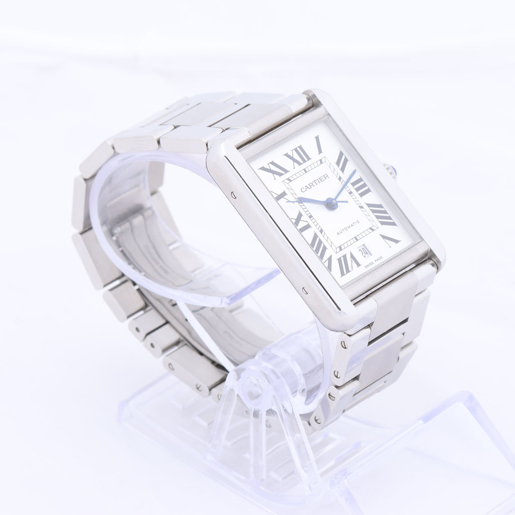 Cartier Tank Solo W5200028 3515780917TX SS AT Silver-Face Watch