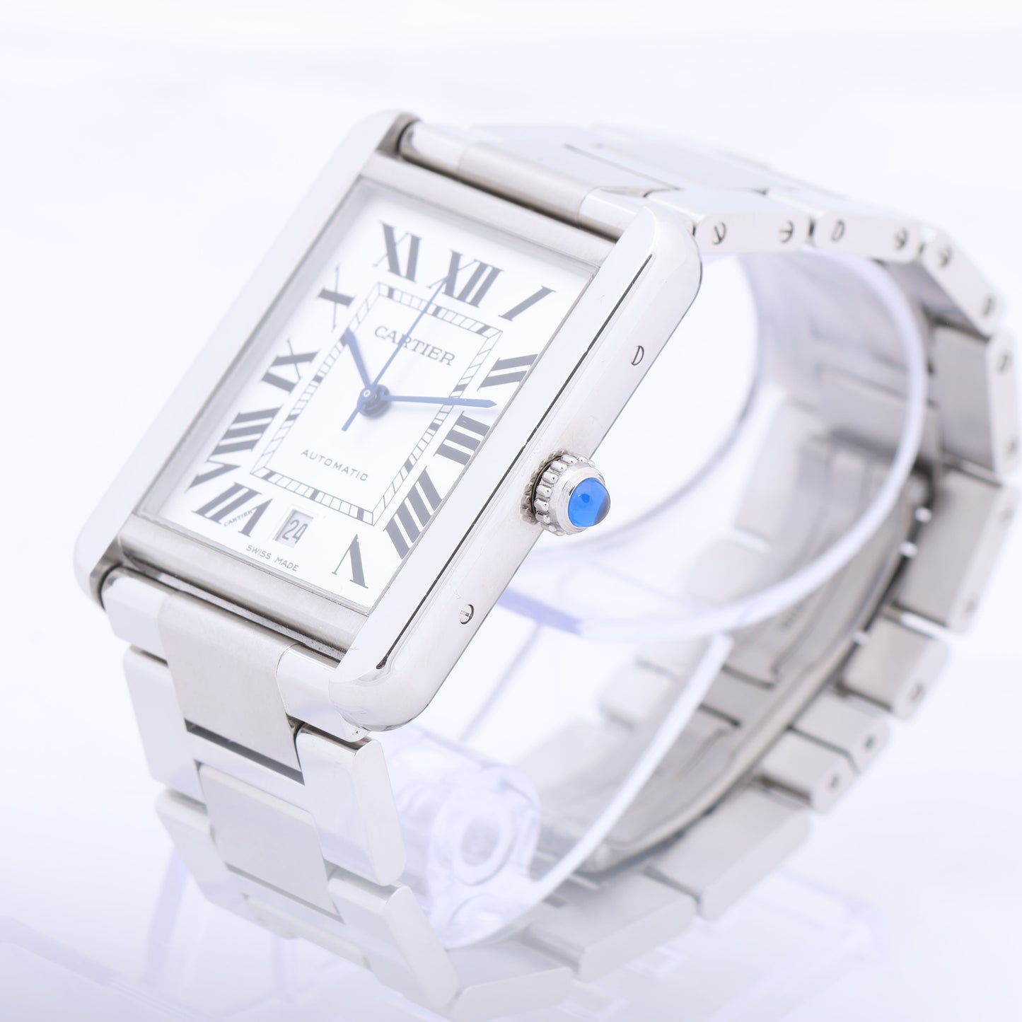 Montre Cartier Tank Solo W5200028 3515780917TX SS AT, cadran argenté
