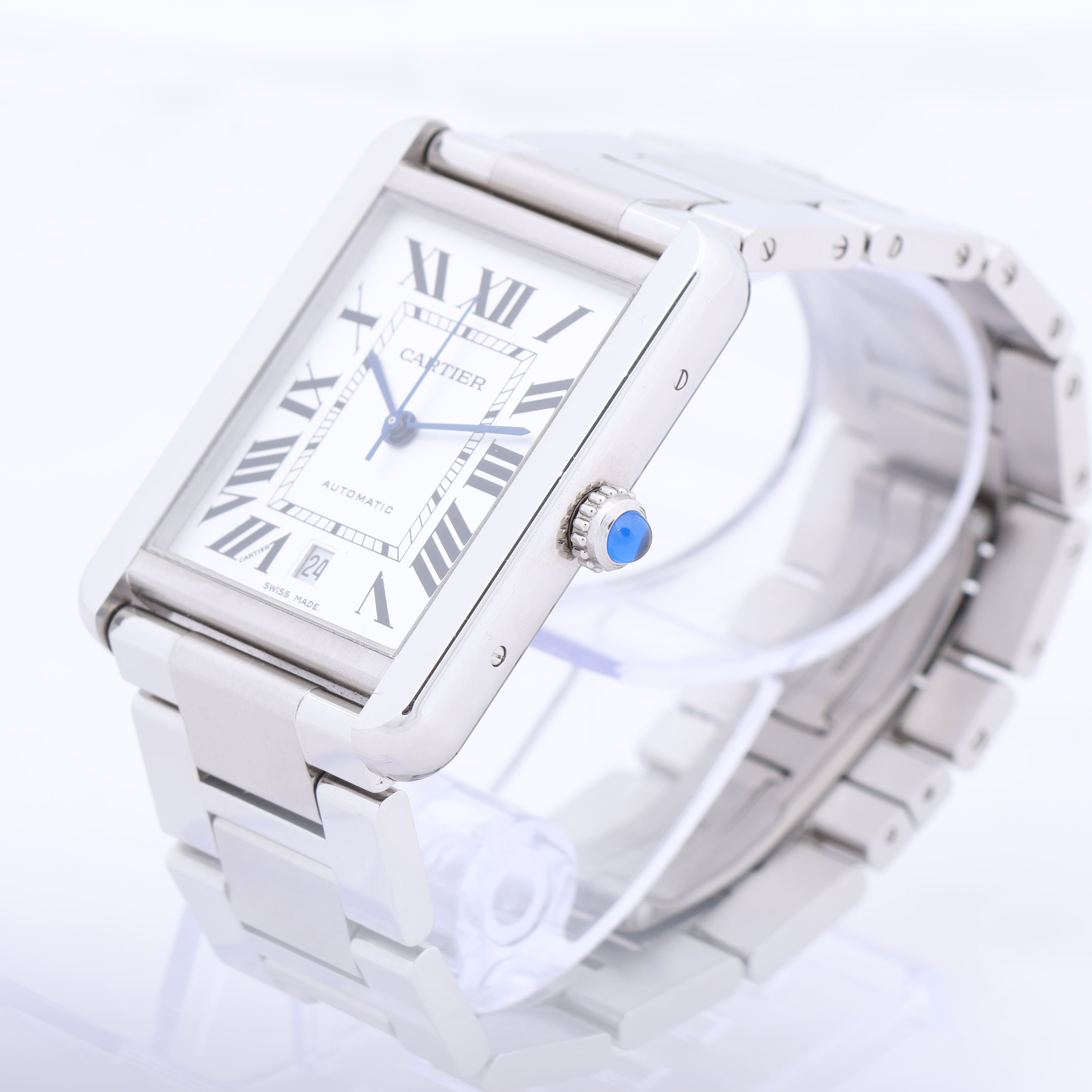 Cartier Tank Solo W5200028 3515780917TX SS AT Silver-Face Watch