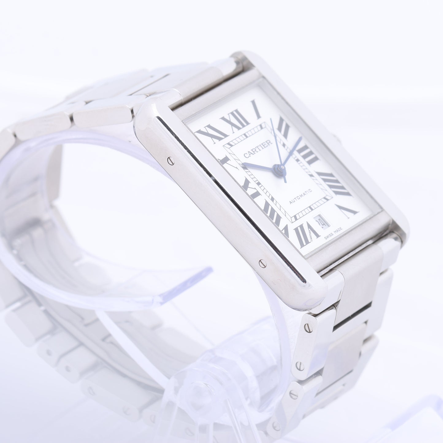 Montre Cartier Tank Solo W5200028 3515780917TX SS AT, cadran argenté