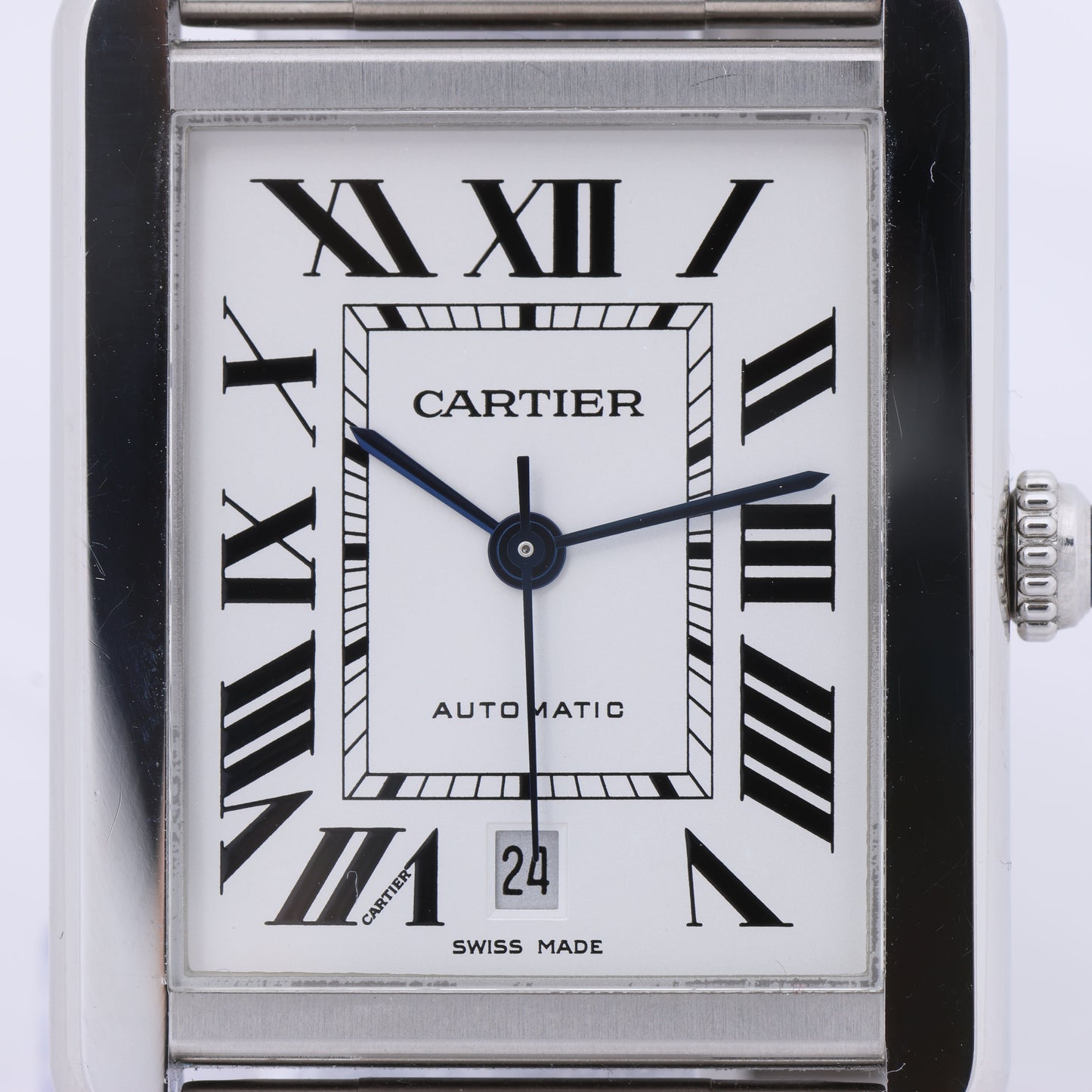 Montre Cartier Tank Solo W5200028 3515780917TX SS AT, cadran argenté
