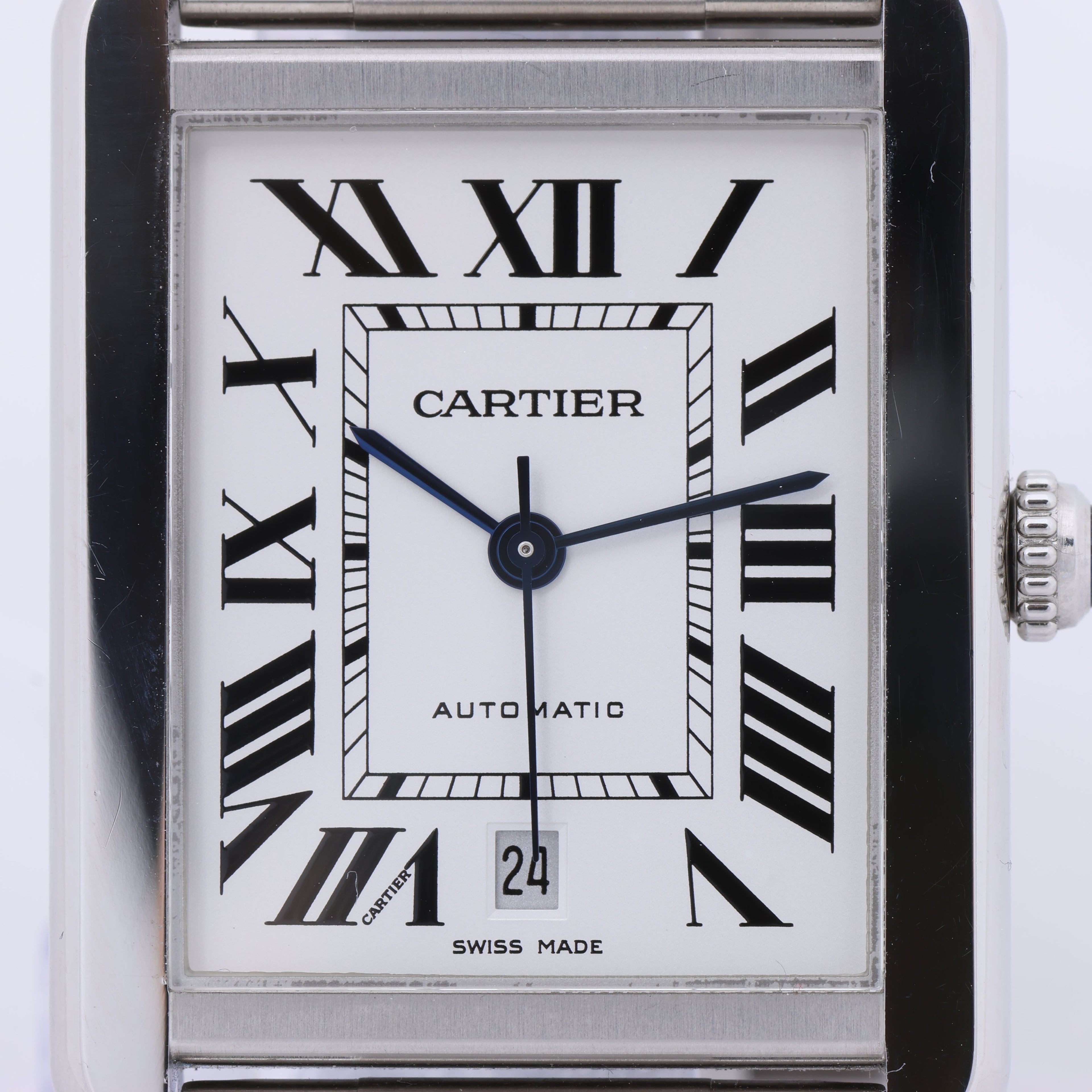 Cartier Tank Solo W5200028 3515780917TX SS AT Silver-Face Watch