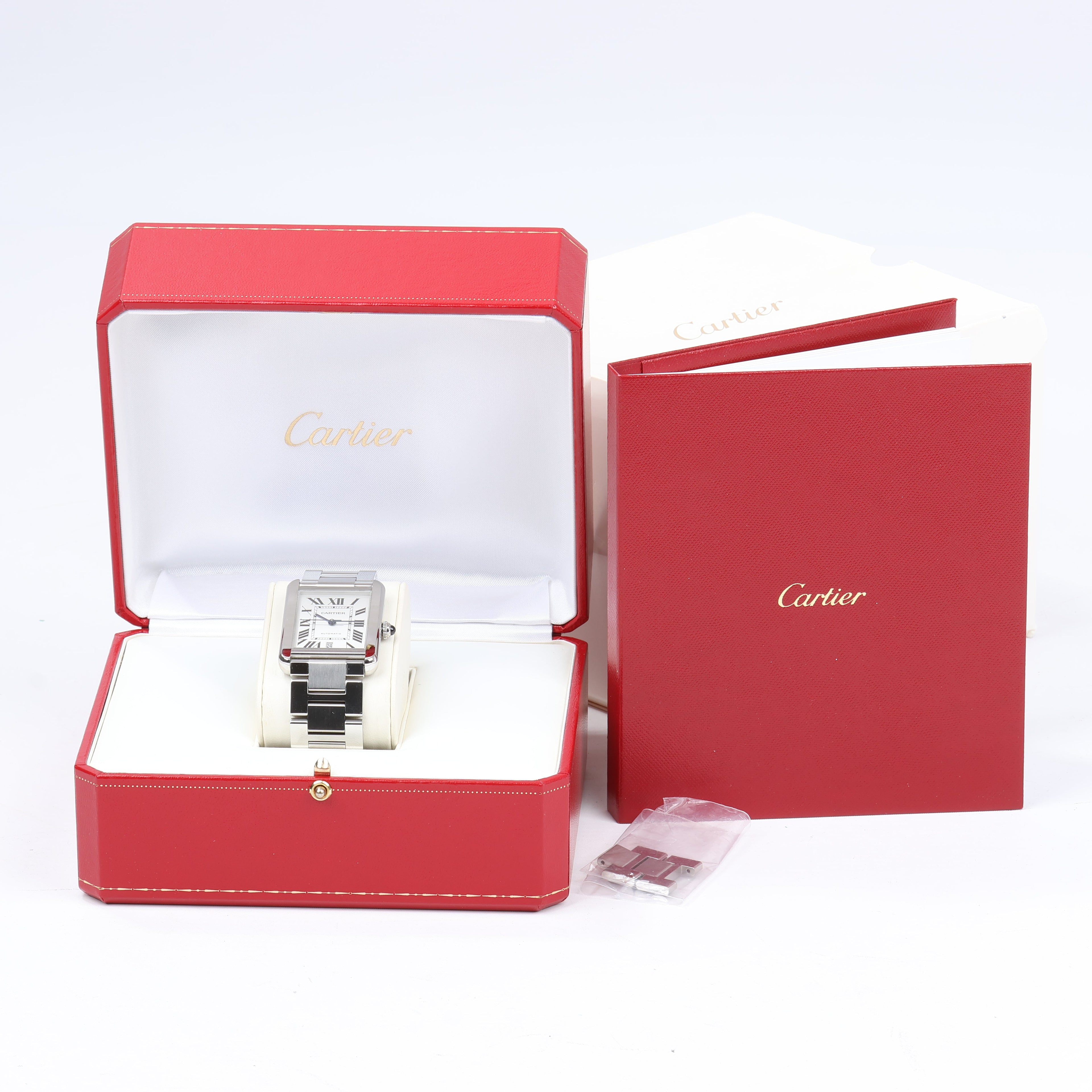 Cartier Tank Solo W5200028 3515780917TX SS AT Silver-Face Watch