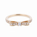 AVALONE Bow Diamond Ring K18(YG) 2.2g 0.25 ct