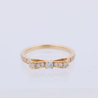 AVALONE Bow Diamond Ring K18(YG) 2.2g 0.25 ct