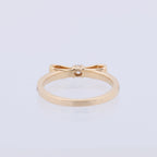 AVALONE Bow Diamond Ring K18(YG) 2.2g 0.25 ct