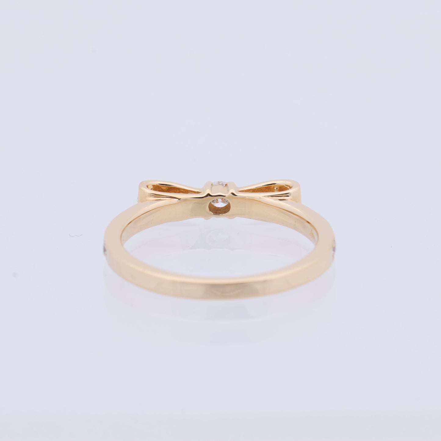 AVALONE Bow Diamond Ring K18(YG) 2.2g 0.25 ct