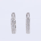 Non Signe / Unsigned Diamond Earrings K18WG 4.4g 1.0 ct