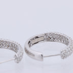 Non Signe / Unsigned Diamond Earrings K18WG 4.4g 1.0 ct
