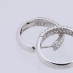 Non Signe / Unsigned Diamond Earrings K18WG 4.4g 1.0 ct