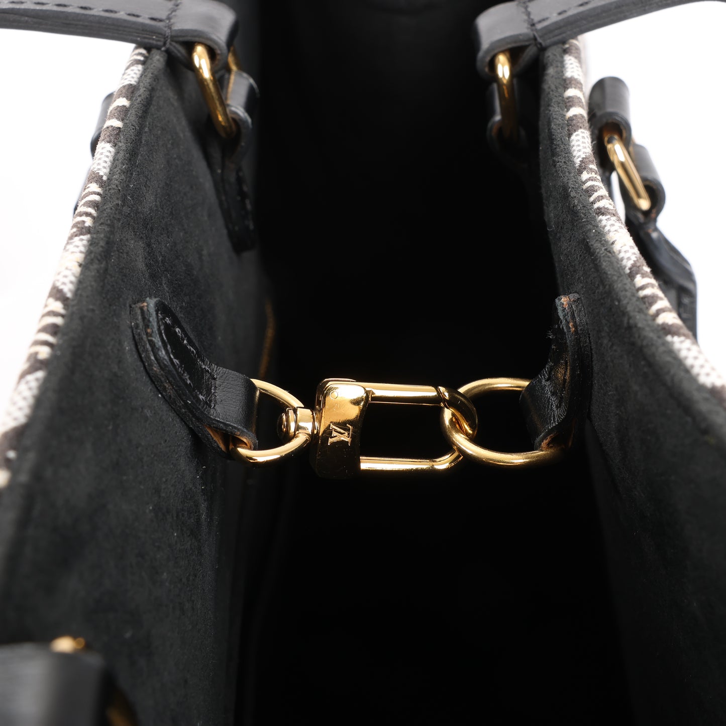 Sac à main Louis Vuitton Since 1854 OnTheGo GM noir et blanc M57207