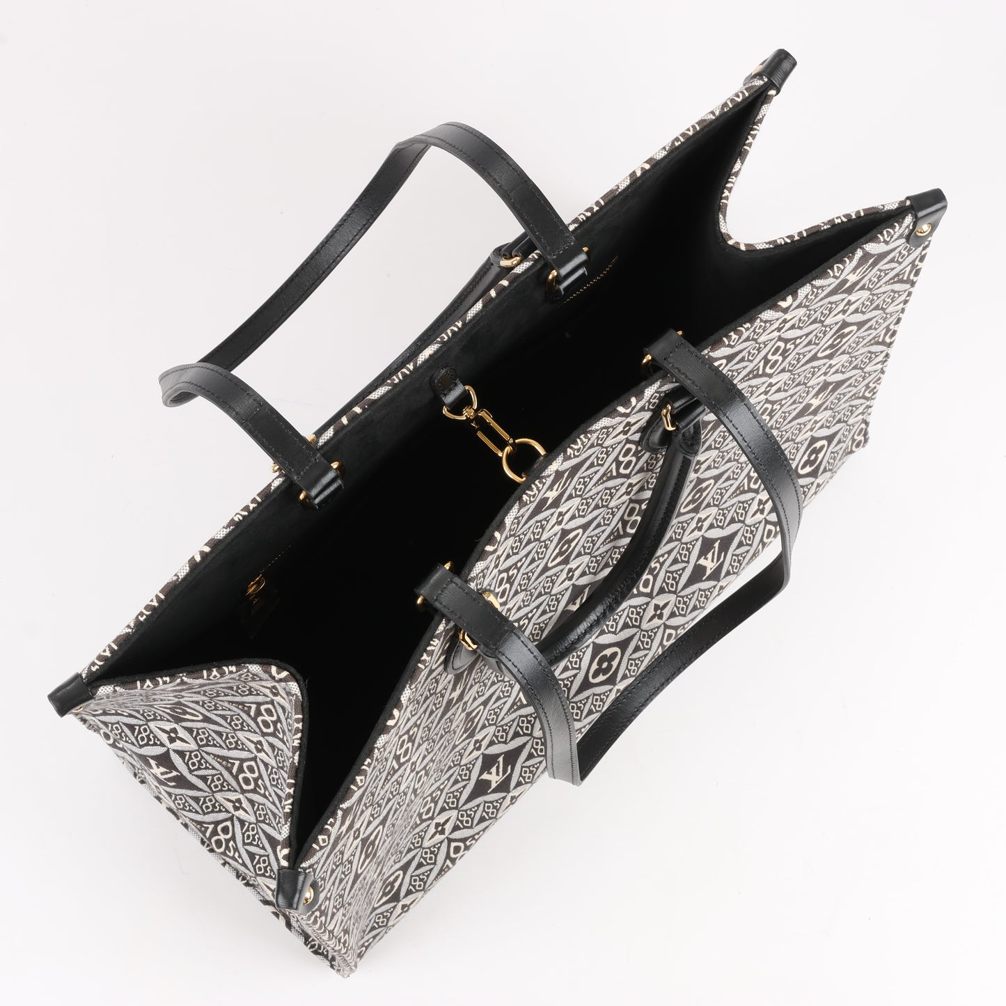 Sac à main Louis Vuitton Since 1854 OnTheGo GM noir et blanc M57207