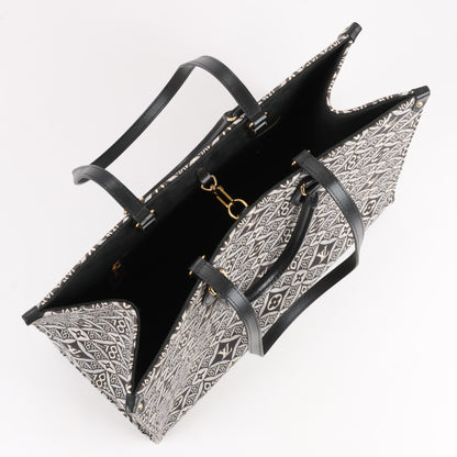 Sac à main Louis Vuitton Since 1854 OnTheGo GM noir et blanc M57207