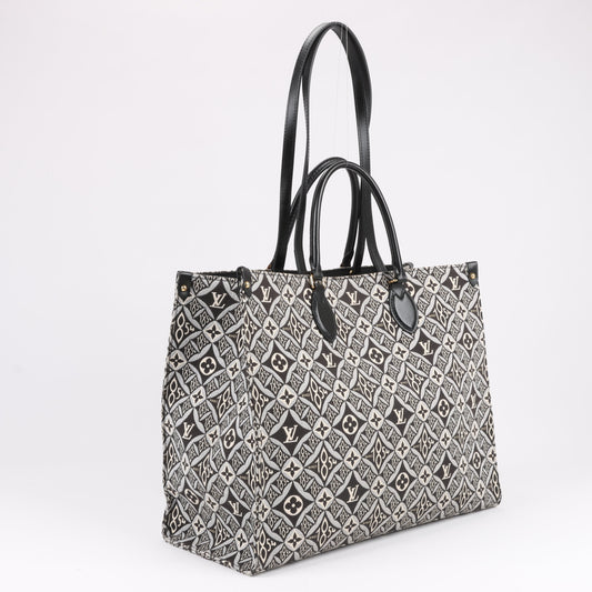 Sac à main Louis Vuitton Since 1854 OnTheGo GM noir et blanc M57207