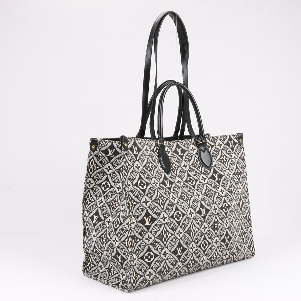 Bolso de mano Louis Vuitton Since 1854 OnTheGo GM en negro y blanco M57207