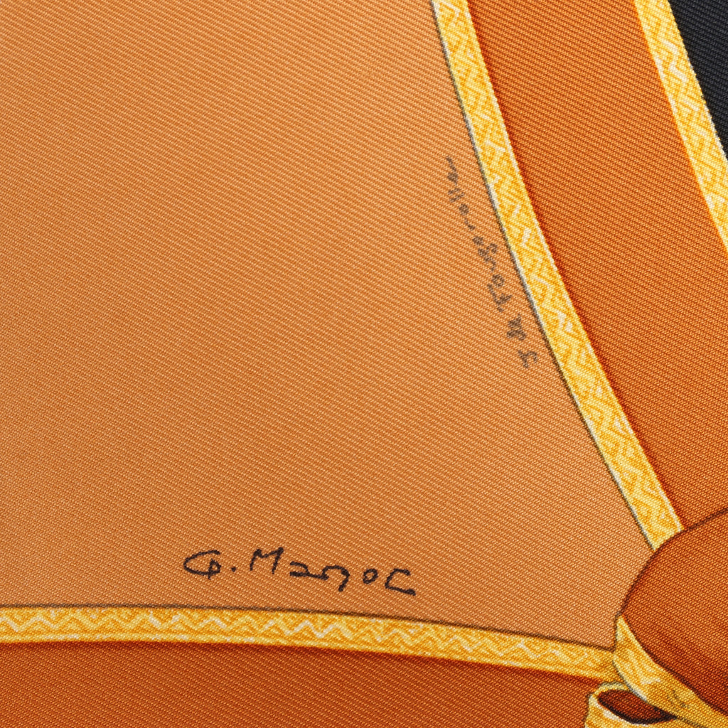 Hermès Carré 90 "ECOLE FRANCAISE D'EQUITATION" 100% Silk Scarf in Red x Black