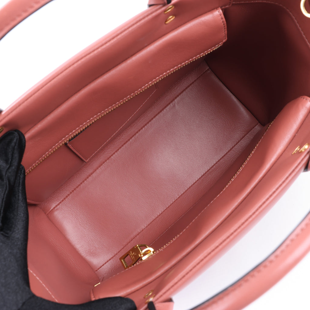 Valentino Garavani One Studs Leather 2Way Shoulder Bag in Chestnut