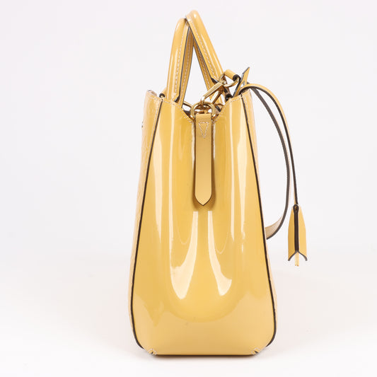 Louis Vuitton Monogram Vernis Montaigne MM Handbag in Yellow M50169