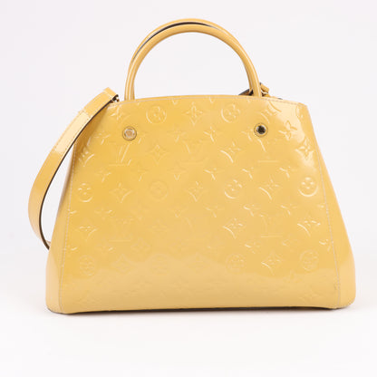 Sac à main Louis Vuitton Monogram Vernis Montaigne MM en jaune M50169