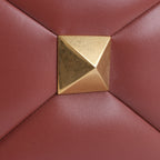 Valentino Garavani One Studs Leather 2Way Shoulder Bag in Chestnut