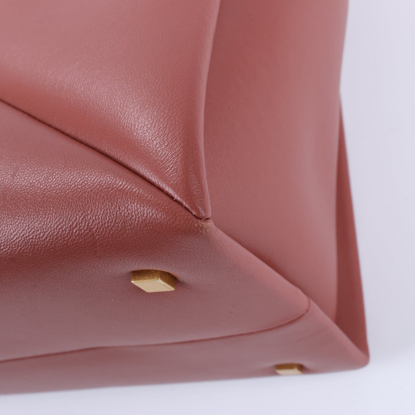 Valentino Garavani One Studs Leather 2Way Shoulder Bag in Chestnut