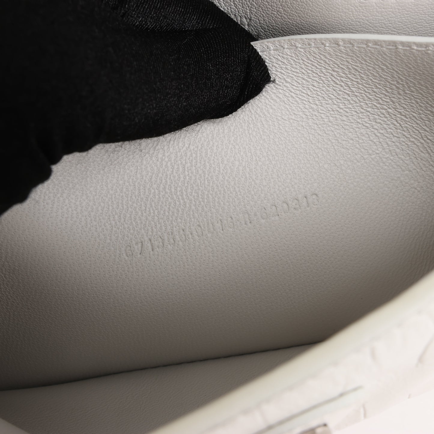 Balenciaga Hourglass Mock Croc Shoulder bag in White 671355