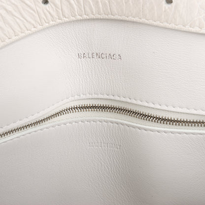 Balenciaga Hourglass Mock Croc Shoulder bag in White 671355