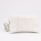 Balenciaga Hourglass Mock Croc Shoulder bag in White 671355