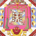 Hermès Carré 90 "HUACA PIRU" Silk handkerchief in Pink