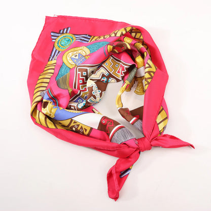 Hermès Carré 90 "HUACA PIRU" Silk handkerchief in Pink