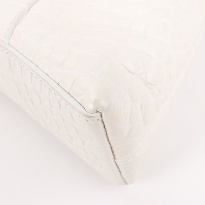 Balenciaga Hourglass Mock Croc Shoulder bag in White 671355