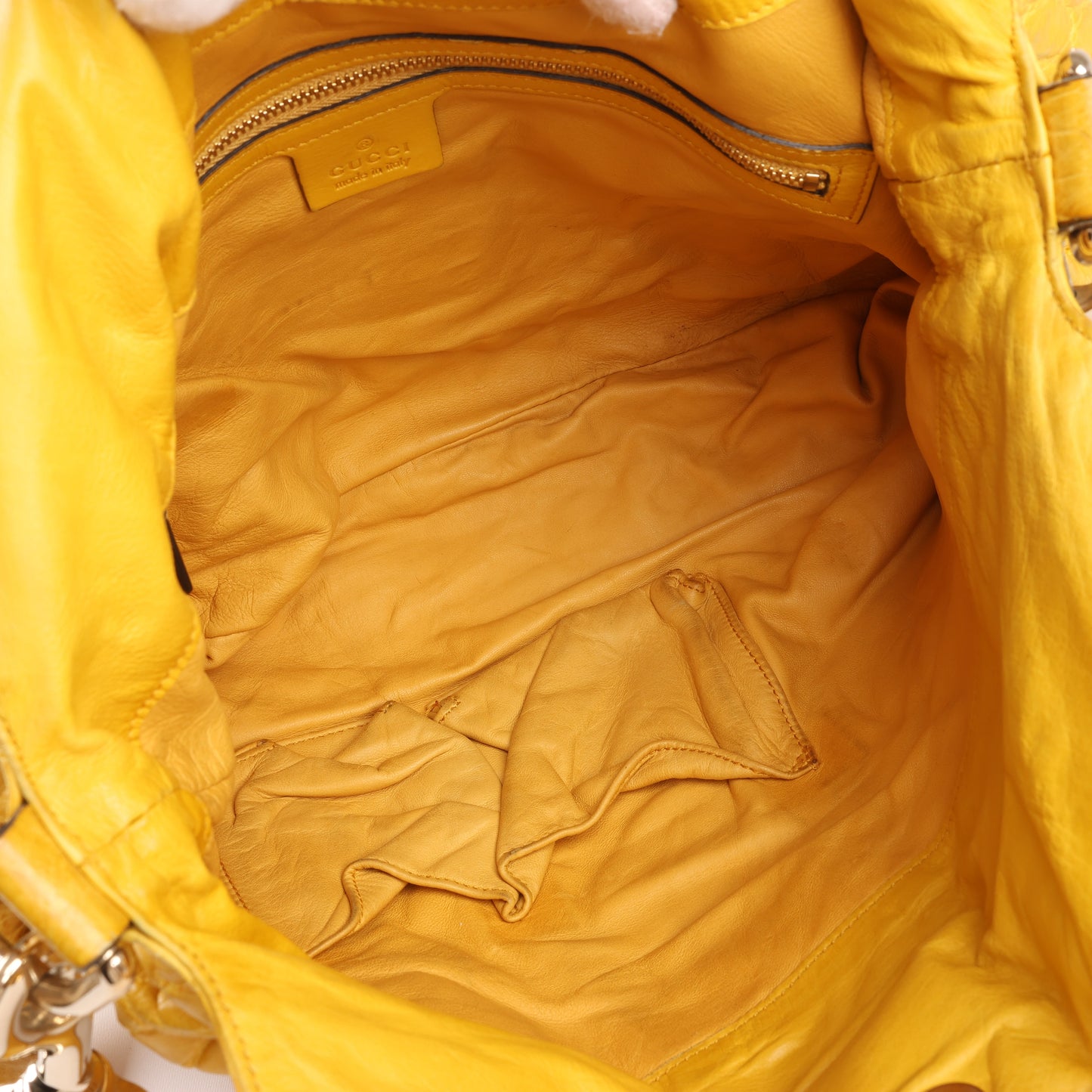 Gucci Exotic leathers - Alligator Hysteria Top 2way Handbag in Yellow