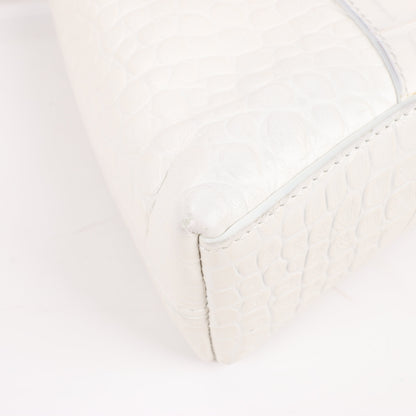 Balenciaga Hourglass Mock Croc Shoulder bag in White 671355