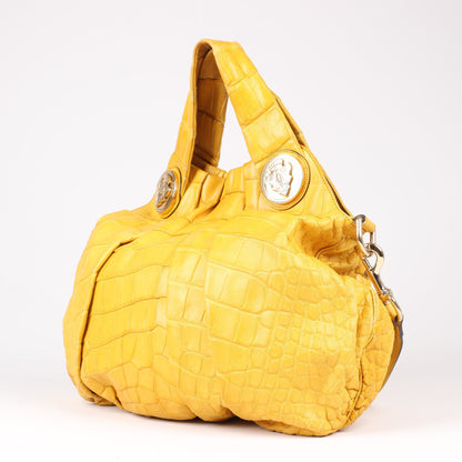 Gucci Exotenleder - Alligator Hysteria Top 2way Handtasche in Gelb