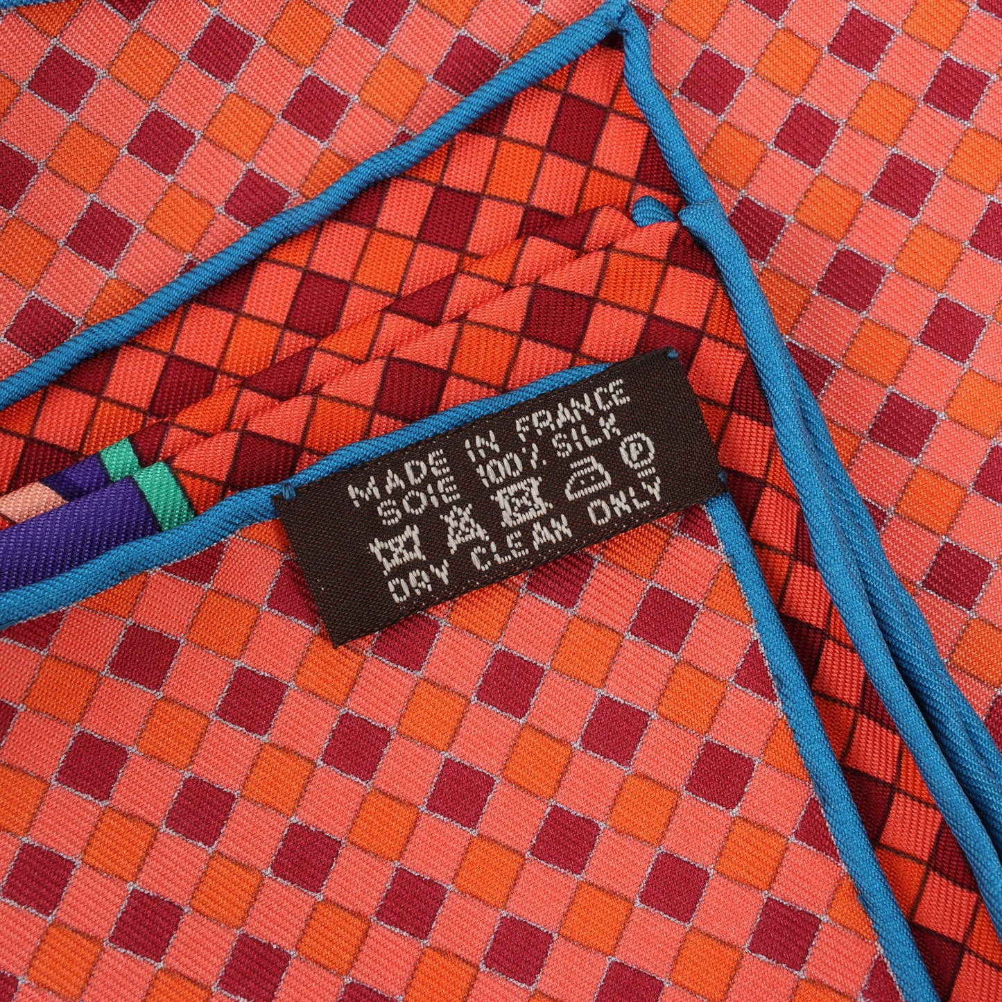 Hermès Carré 90 Fouets et Badines" 100% Silk Scarf in Purple