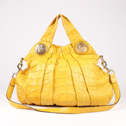 Gucci Exotic leathers - Alligator Hysteria Top 2way Handbag in Yellow