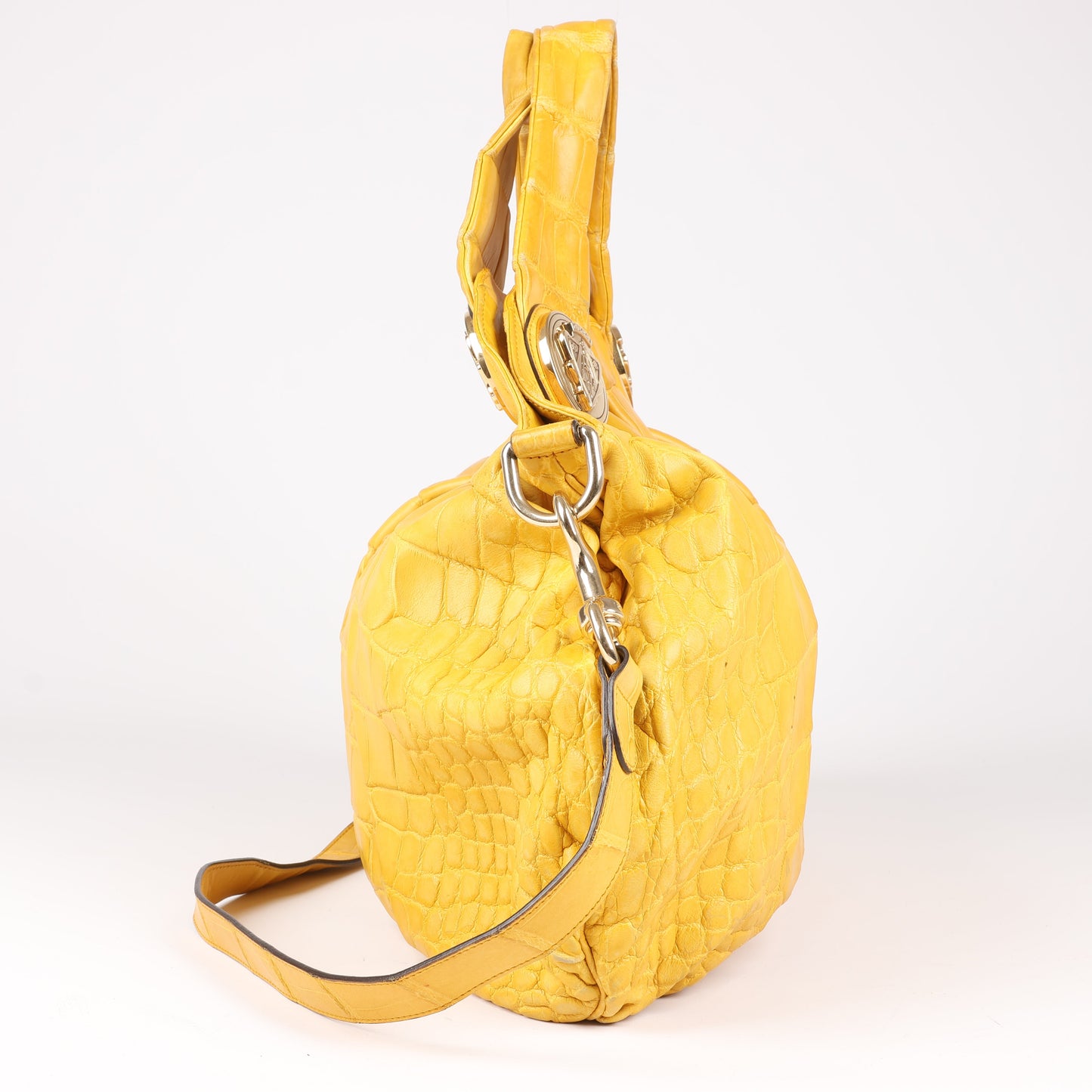 Gucci Exotic leathers - Alligator Hysteria Top 2way Handbag in Yellow