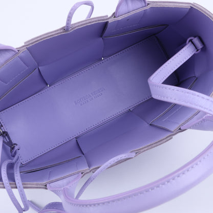 Bottega Veneta Nappa Maxi Intrecciato Small Arco 2Way Handbag in Purple
