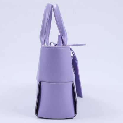 Bottega Veneta Nappa Maxi Intrecciato Small Arco 2Way Handbag in Purple