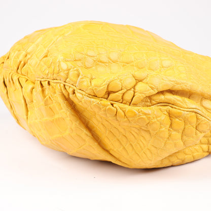 Gucci Exotic leathers - Alligator Hysteria Top 2way Handbag in Yellow