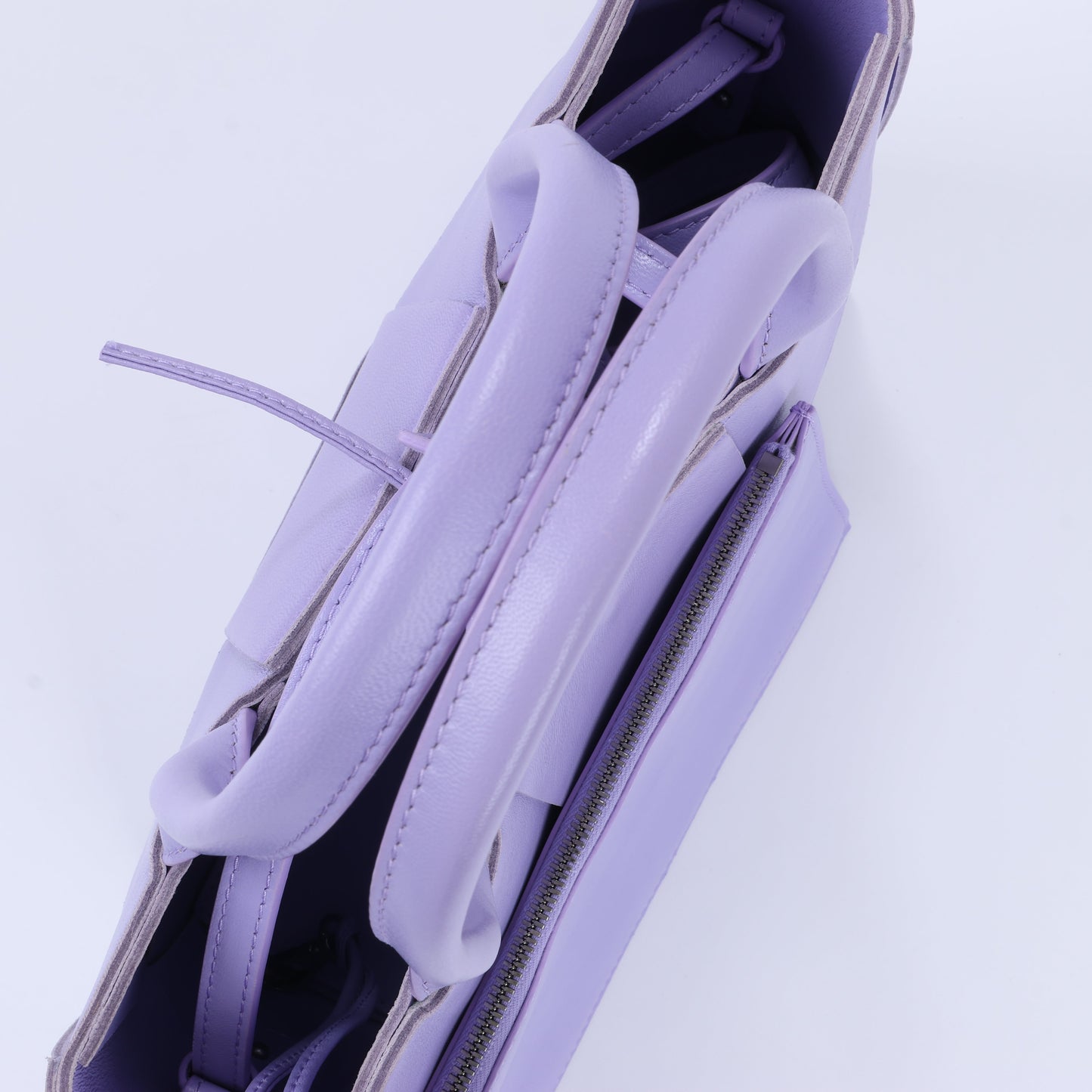 Bottega Veneta Nappa Maxi Intrecciato Small Arco 2Way Handbag in Purple