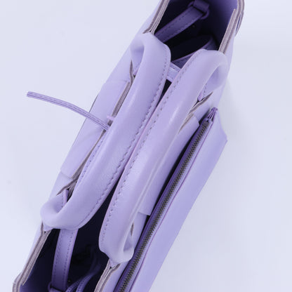 Bottega Veneta Nappa Maxi Intrecciato Small Arco 2Way Handbag in Purple