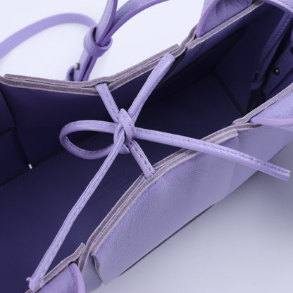 Bottega Veneta Nappa Maxi Intrecciato Small Arco 2Way Handbag in Purple