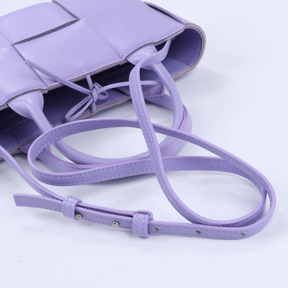 Bottega Veneta Nappa Maxi Intrecciato Small Arco 2Way Handbag in Purple