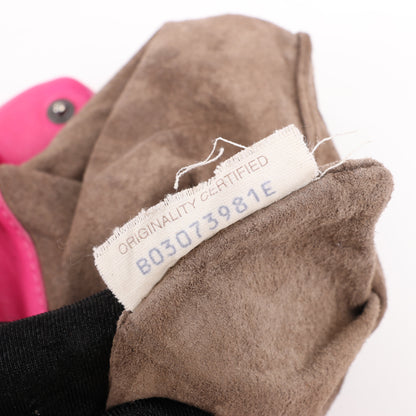 BOTTEGA VENETA Intrecciato Leather Chain Shoulder Bag in Hot Pink