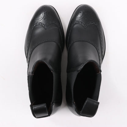 Bottega Veneta Leather x Fabric Side Gore Ankle Boots Black in Size 39