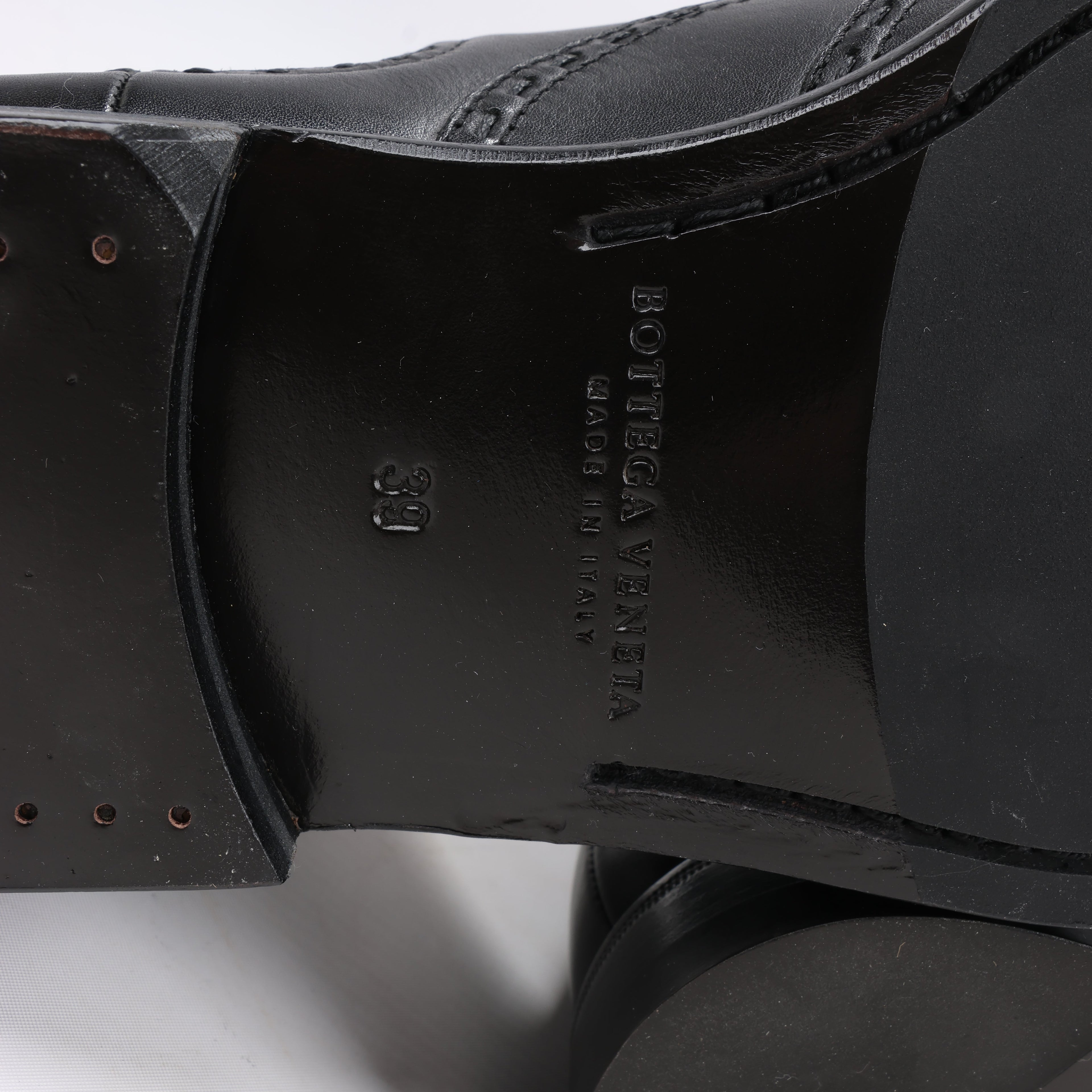 Bottega Veneta Leather x Fabric Side Gore Ankle Boots Black in Size 39