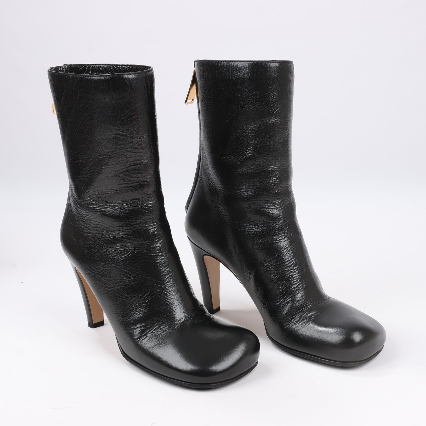 Bottines à talons Bottega Veneta LAVILLE en cuir noir, taille 38