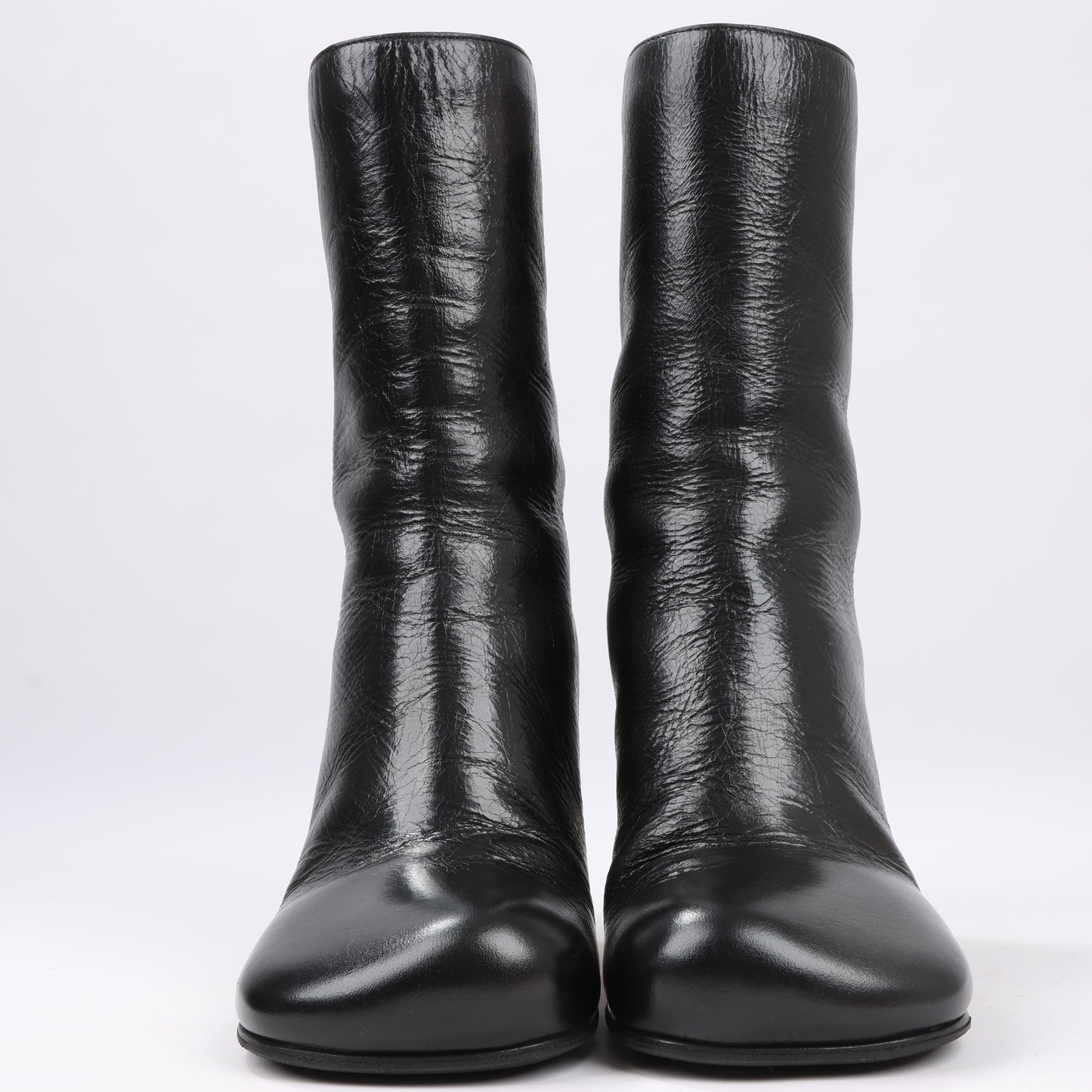 Bottines à talons Bottega Veneta LAVILLE en cuir noir, taille 38